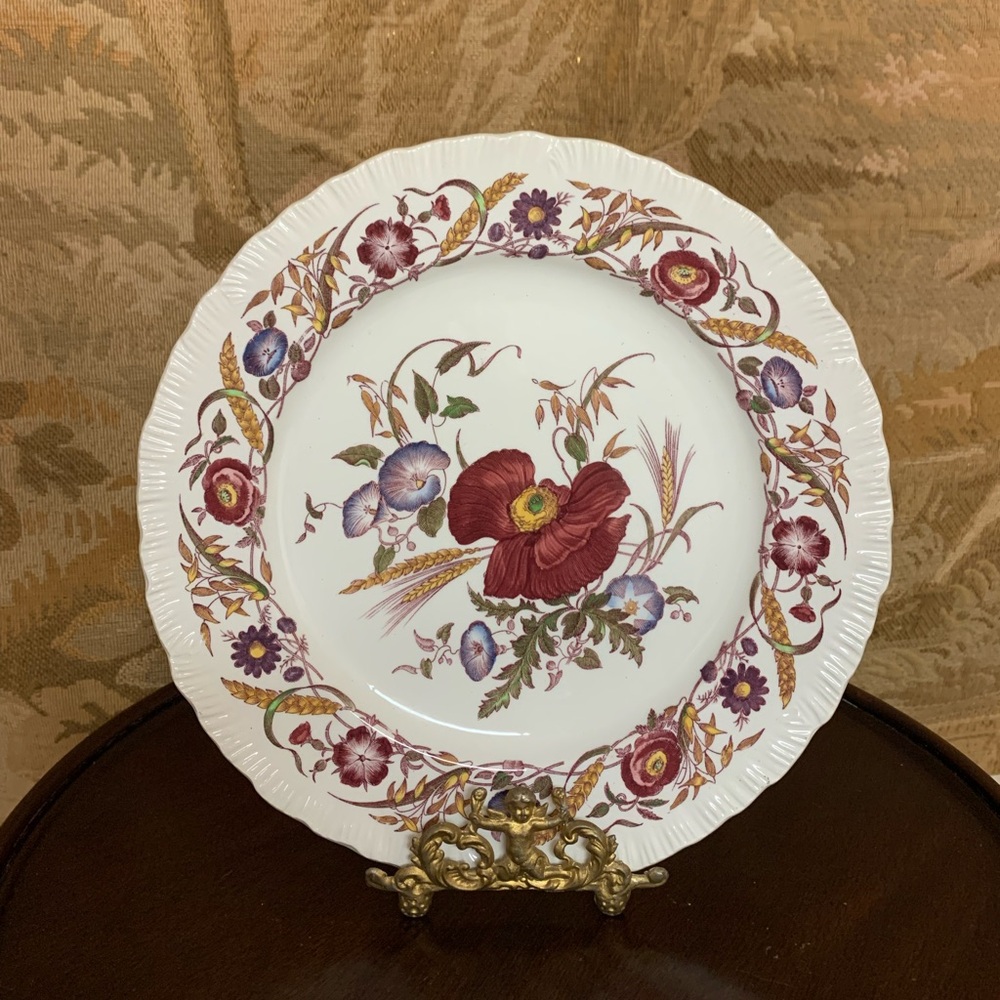 8 Wedgwood Cornflower AK8023 luncheon plates made in England (9 1/8 in)from 1952